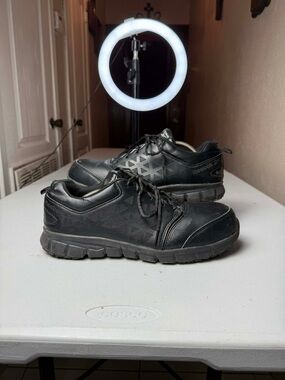 REEBOK SUBLITE CUSHION WORK MEN'S Sz 11 ATHLETIC WORK SHOE BLACK BOOTS Steal toe